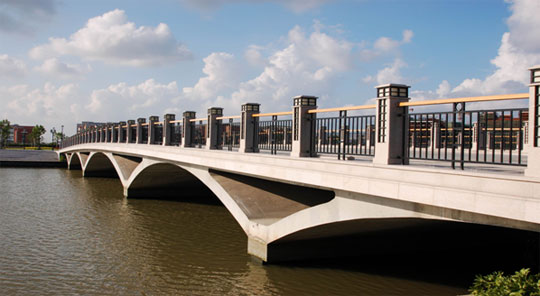 靖安開發區公路橋(五跨變跨徑的連續剛架式板拱橋)